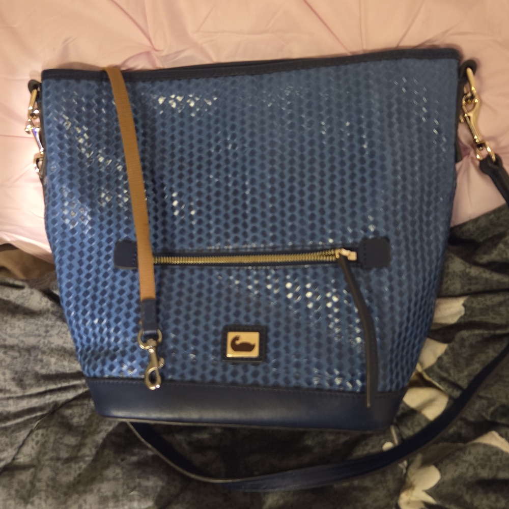 Blue Mesh Shoulder Bag